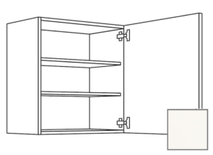 Kuchynská skrinka horní Naturel Erika24 s dvierkami 60x72x35 cm bílá lesk 450.W601.R