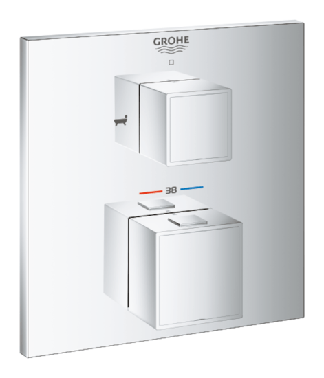 Termostat Grohe Grohtherm Cube bez podomietkového telesa chróm 24155000