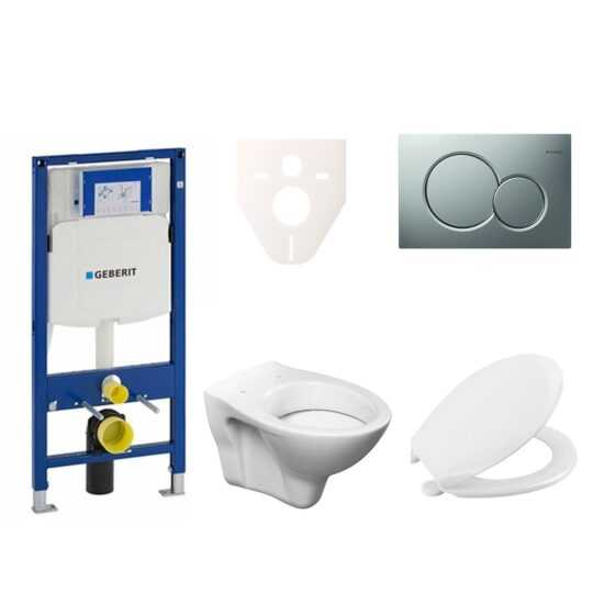 Cenovo zvýhodnený závesný WC set Geberit do ľahkých stien / predstenová montáž + WC S-Line S-line Pro 111.300.00.5NR3