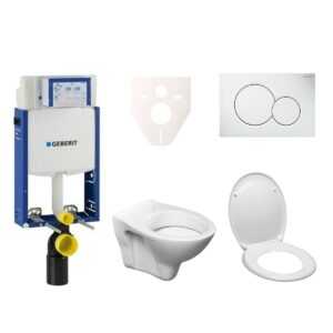 Cenovo zvýhodnený závesný WC set Geberit na zamurovanie + WC S-Line S-line Pro 110.302.00.5ND1