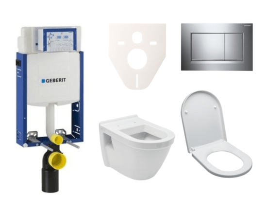 Cenovo zvýhodnený závesný WC set Geberit na zamurovanie + WC Vitra S50 SIKOGE2V6