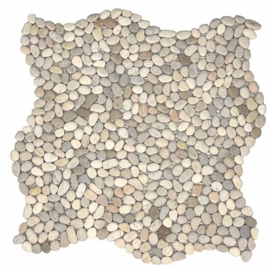 Kamenná mozaika Mosavit Mini pebbles blanco 30x30 cm mat PEBBLEBL