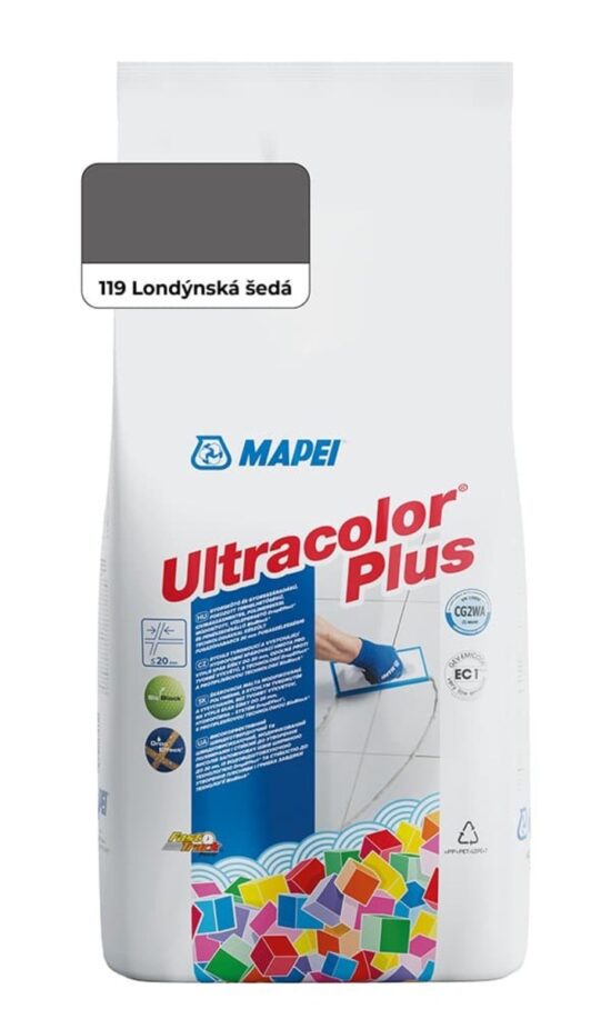 Škárovacia hmota Mapei Ultracolor Plus Londýnska sivá 2 kg CG2WA MAPU2119
