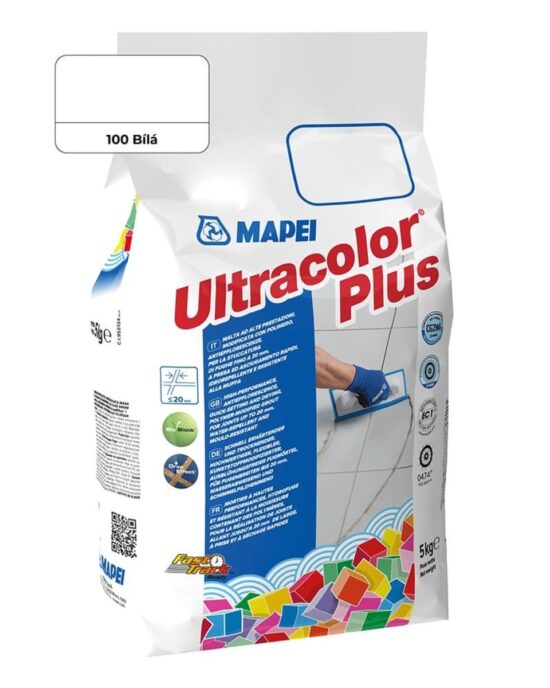 Škárovacia hmota Mapei Ultracolor Plus biela 5 kg CG2WA MAPU100