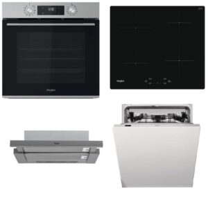 Whirlpool rúra OMK58CU1SX + indukčná varná doska WSQ7360NE + odsávač pár AKR7491IX + vstavaná umývačka riadu WIC3C26F SETWH29