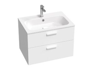 Kúpeľňová skrinka pod umývadlo Ravak Chrome II 70x50x49 cm biely lesk X000001777