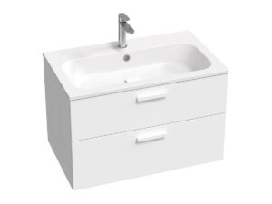 Kúpeľňová skrinka pod umývadlo Ravak Chrome II 80x50x49 cm biely lesk X000001778