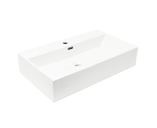 Umývadlo SAT Cube Way 75x42 cm otvor pre batériu uprostred SATCW7542